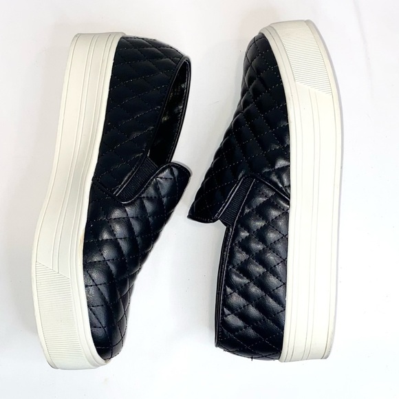 Candies Women’s Quilted Platform Sneaker Loafer in Black Size 9 - Picture 7 of 14